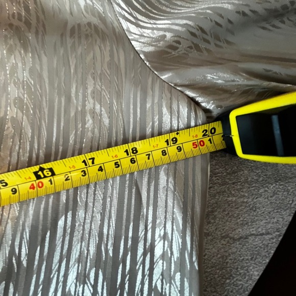 Vintage Gold Metallic Blouse Long Sleeve Cowl Neck Top Party Sparkly - Picture 12 of 14